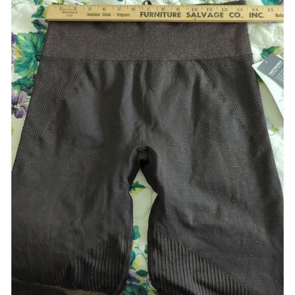 Athleta L Shimmer Seamless Espresso Drawstring Leggings Unstinkable NEW-lp347 - Picture 10 of 12